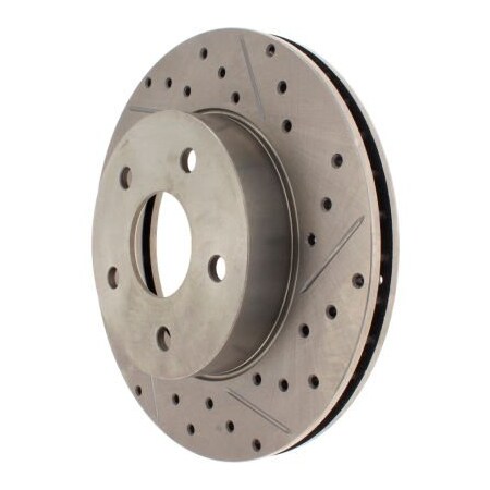 Centric StopTech Select Sport Drilled and Slotted Brake Rotor; Front Left, StopTech 227.67042L